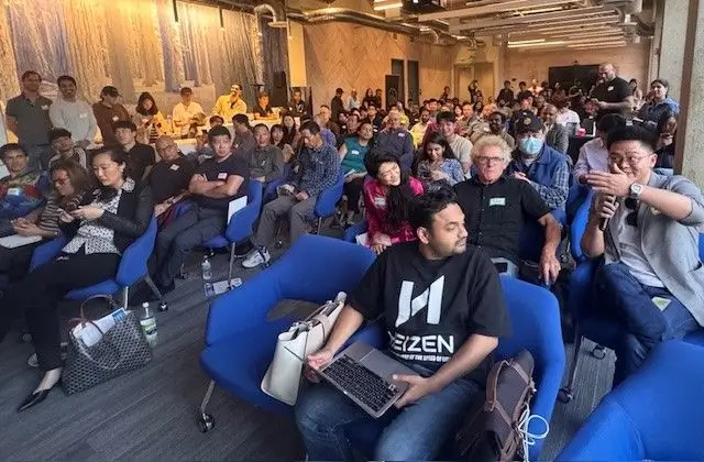 Audience seated at a GenAI Meetup demo event