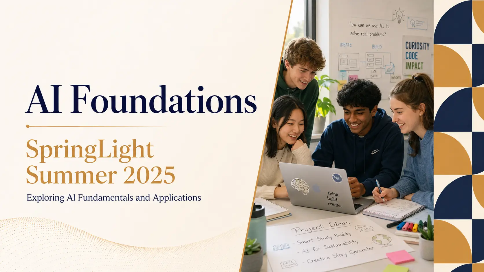 Springlight AI coaching workshop with high school students
